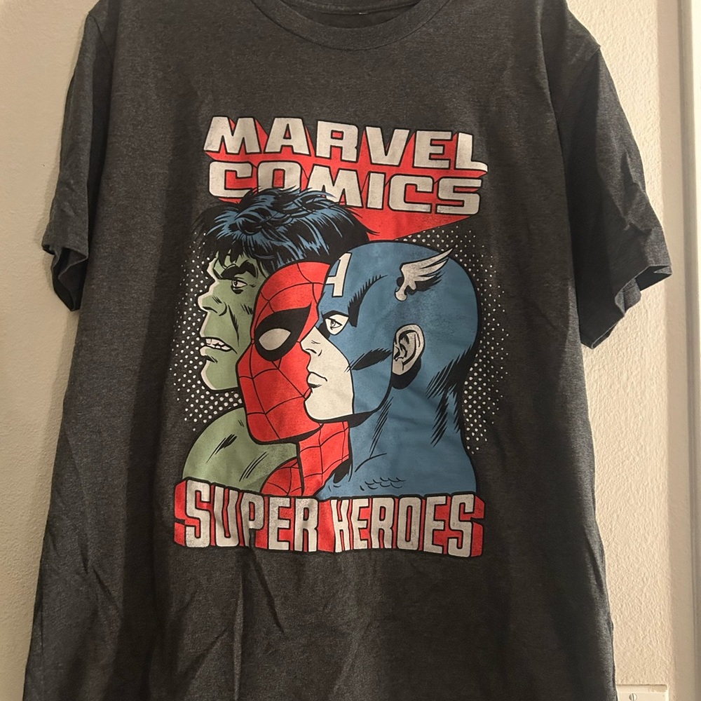 Marvel Dark Gray Crew Neck T-Shirt